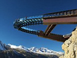 On a high! The eco-friendly Glacier Skywalk opens to the public on May 1, offering 'adrenaline-pumping excitement'