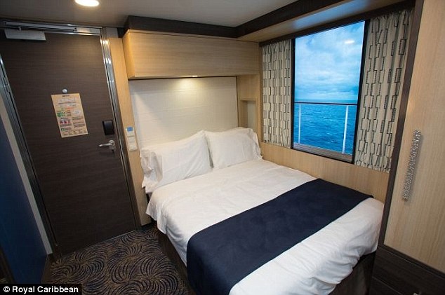 Inside cabins on Quantum of the Seas, a Royal Caribbean ship, come with 'virtual balconies'