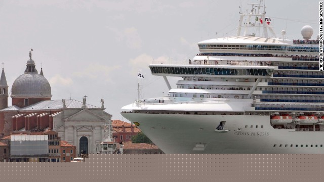 The Crown Princess, which docked in Los Angeles on Sunday with 158 passengers and 14 crew members suffering from norovirus, is shown here in 2009. The ship's passengers were also sickened with norovirus during an April 2014 sailing. 