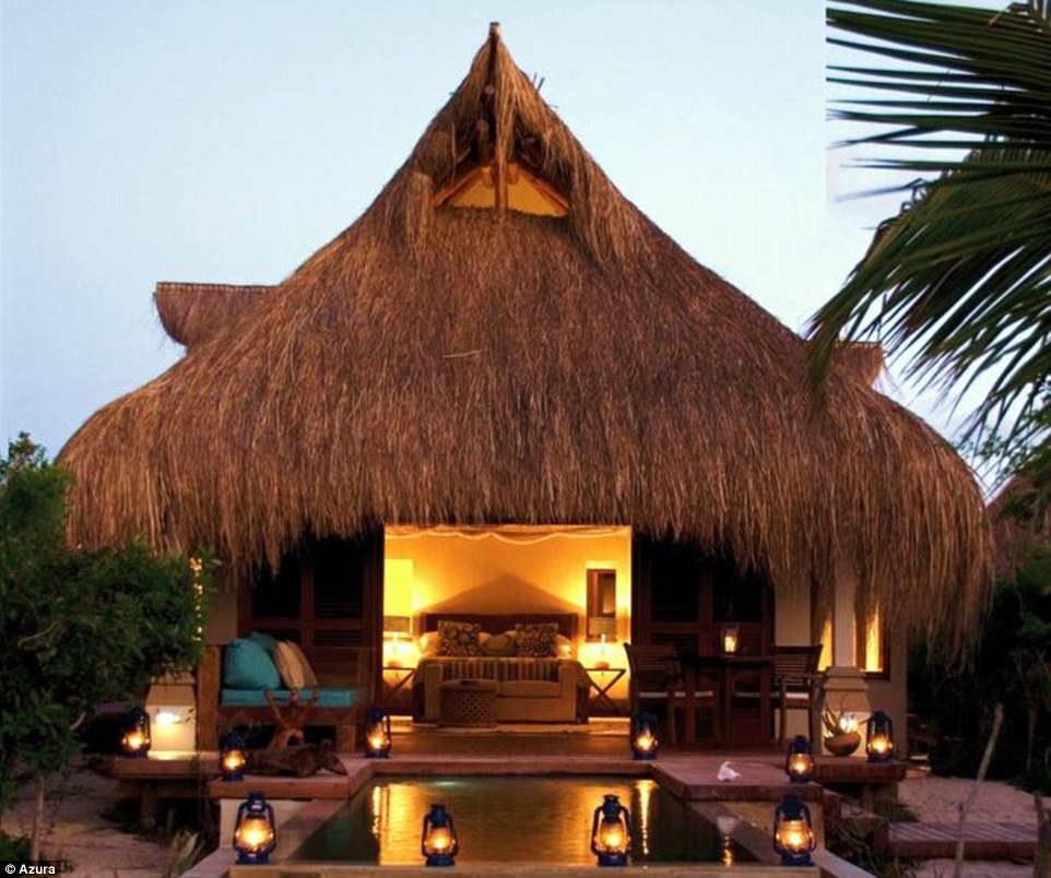 Azura is comprised of 20 private villas trimmed with infinity pools, nestled on the tiny pristine island of Benguerra off the coast of Africa's Mozambique - just about the most romantic place in the world