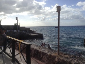 View from the Barracuda Hotel patio where we ate