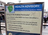 Warning: A new advisory about MERS dislayed at Denver International Airport. Similar signs have been placed at 22 airports around the US