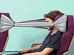 Unusual contraption: The 'b-tourist' claims to offer privacy to passengers on crowded flights