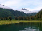 Alaska meadow and mountains