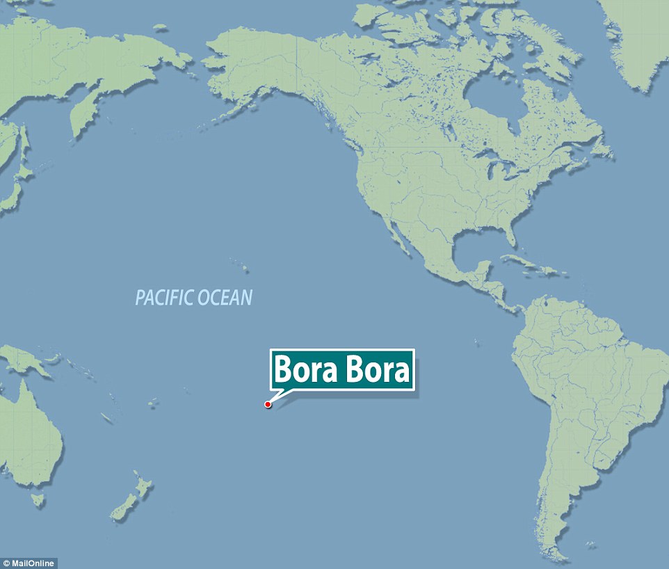 Bora Bora is part of French Polynesia in the middle of the Pacific Ocean - and is just a short 50 minute plane ride to Tahiti