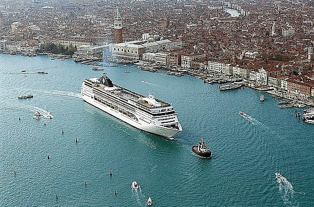 Stunning views: There has been a long-standing concern the ships might cause damage and omit smog
