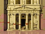Ancient wonder: The historical ruins of Petra in Jordan have been reconstructed using Lego for a new book