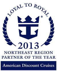 American Discount Cruises was named Royal Caribbean's 2013 Northeast Partner of the Year