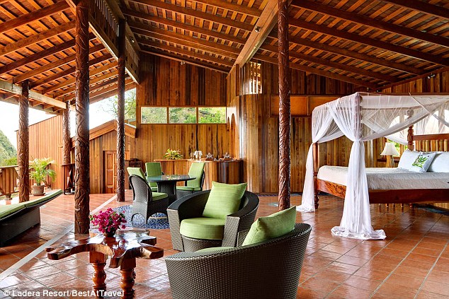 Each love den has a private pool and an 'open wall' with stunning views of the surroundings
