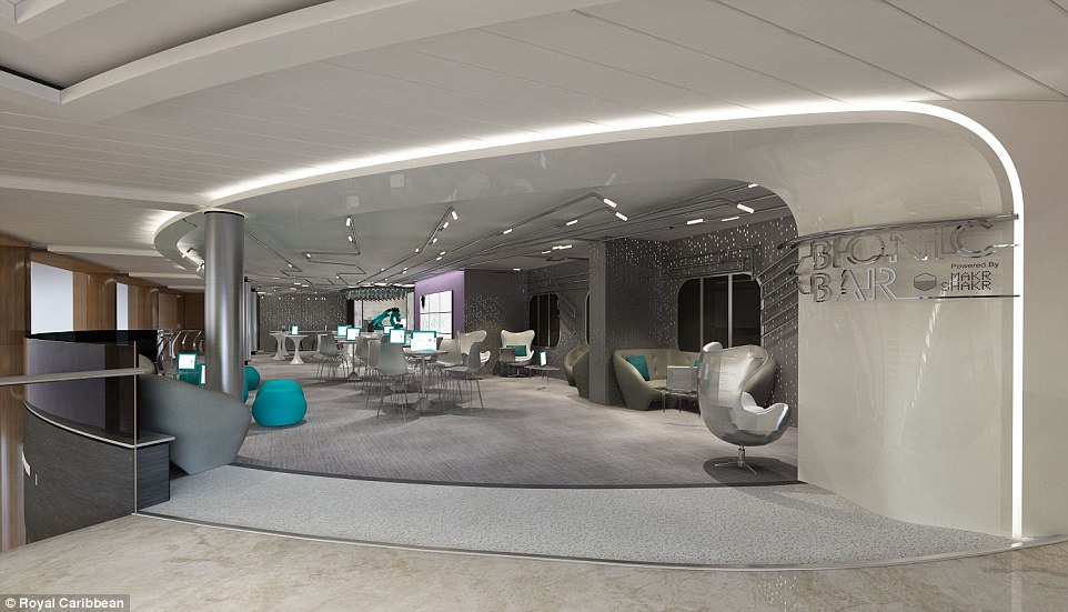 Bionic Bar: Quantum of the Seas' robot bartenders are not just the first at sea ¿ they¿re the first of their kind anywhere in the world