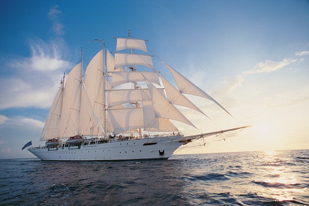 Glorious: The Star Flyer was Serena and Christian's home for 10 days during their tour of Northern Europe