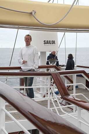 Christian on the deck of the Star Flyer cruise ship