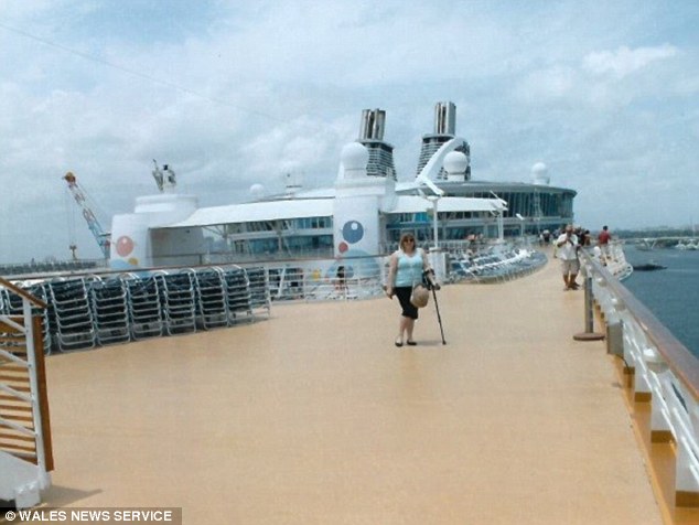 She was then quarantined in her room for 48 hours and she and her partner missed numerous holiday excursions on the eight-night cruise. Pictured here is Linda before she fell ill