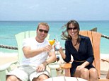Freewheeling: Chris and his wife Sarra savour the cocktails at Galley Bay