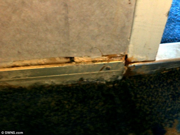 Ruined holiday: An mobile phone photo on board shows the 'atrocious' conditions of the ship