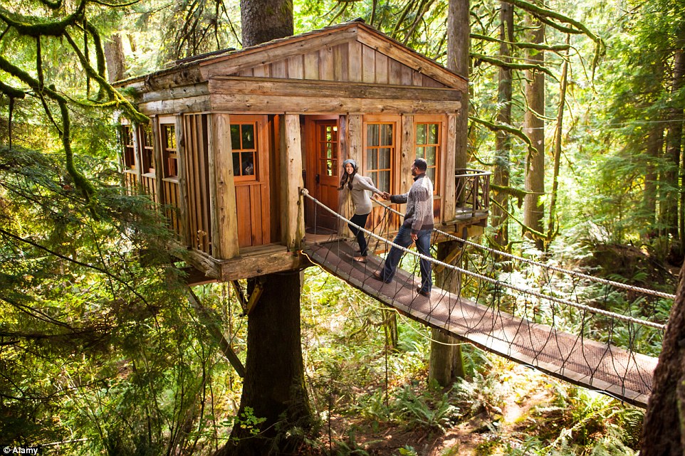 Who needs a conventional honeymoon? Issaquah's TreeHouse Point, about 30 minutes from Seattle, offers a unique BB experience among the tall trees, with their 'Nest' accommodation starting at $255 (£160) per night