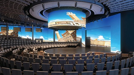 Ms Koningsdams World Stage, pictured, will feature a 270-degree LED screen. 