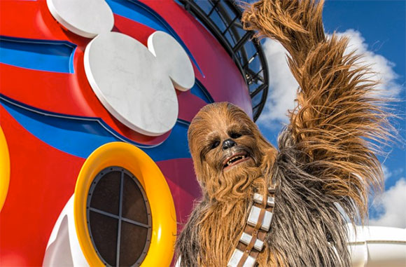 Chewbacca on Disney's Star Wars Day at Sea