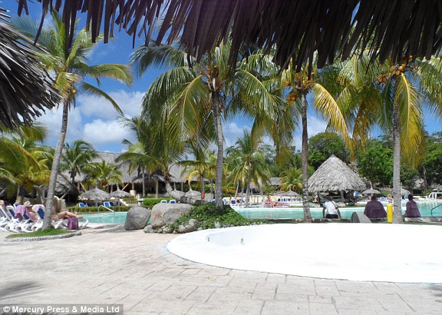 Idyllic: The pool at the resort of Holguin at the Paradisus del Rio D'Oro, where the couple stayed