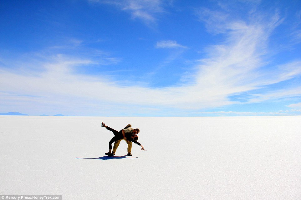 Uyuni salt flats in Bolivia. The couple said they occasionally exchanged their photography and writing skills for luxury stays