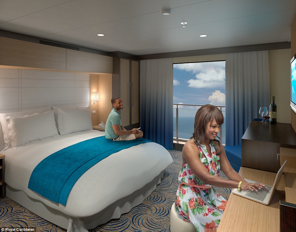 High speed: Royal Caribbean is promising the fastest internet speeds at sea using a new generation of mid-Earth orb satellites