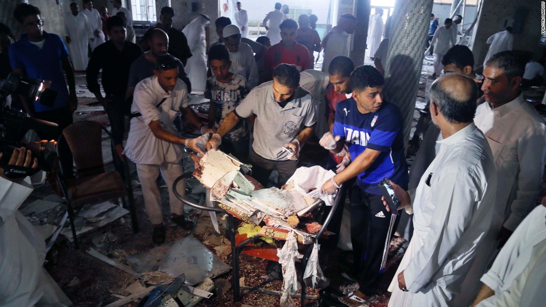 People search through debris after an explosion at a Shiite mosque in Qatif, Saudi Arabia, on Friday, May 22. ISIS lt;a href=quot;http://edition.cnn.com/2015/05/22/middleeast/saudi-arabia-mosque-blast/index.htmlquot; target=quot;_blankquot;gt;claimed responsibility for the attack,lt;/agt; according to tweets from ISIS supporters, which included a formal statement from ISIS detailing the operation.