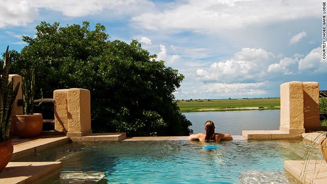 Luxury suites at the Chobe Game Lodge have their own private swimming pools.