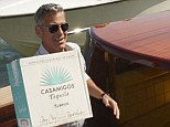 George Clooney delivers his Casamigos tequila