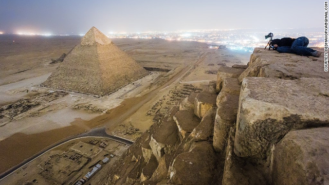 A group of Russian photographers ignored regulations, climbed the Pyramids at Giza, Egypt, and came away with spectacular photos. The pics incited indignation over the protection of the ancient wonders.