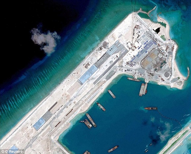 China has been criticised for extensive reclamation work and moves to turn submerged rocks into man-made structures