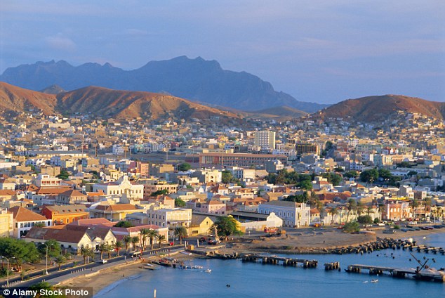 There's 10 different islands to explore in Cape Verde, off the coast of Senegal, each with their own quirk. Above, the town of Mindelo on  Sao Vicente