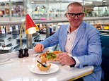 Perfection? Heston Blumenthal poses in his new restaurant, which opened today in the revamped Heathrow Terminal 2