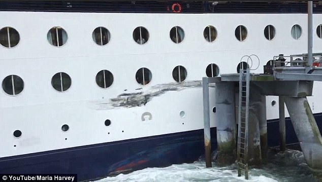 Celebrity Cruises said the ship sustained 'minor scraping damage' to its hull above the waterline