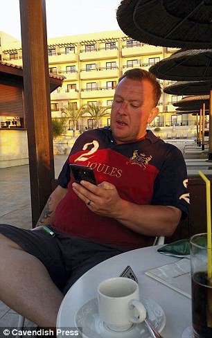 Mr Lanning pictured during his disappointing honeymoon in Cyprus