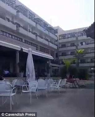 Pictured is a scene from Mr and Mrs Lanning's disappointing hotel in Paphos, Cyprus