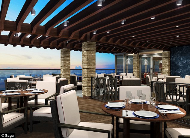 Looking ahead: An image of one of the proposed dining spaces in Saga's new cruise ship launching in 2019