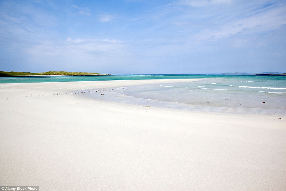 Traigh Vallay near Malaclete, North Uist, has lagoons on one side and swell on the other 