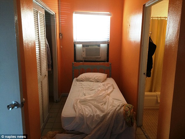 The family were put up in sub-standard accommodation in Nassau, where the three had to share this bed