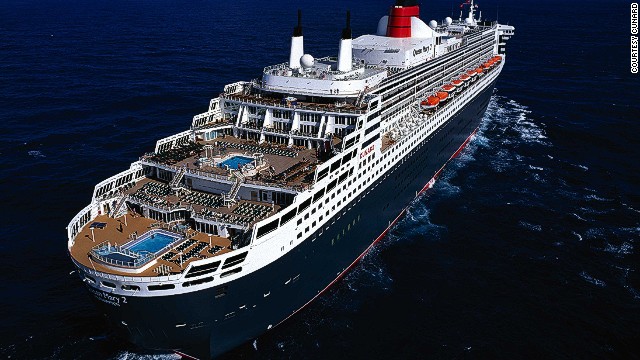 The ship makes only one stop en route: Southampton in the United Kingdom. 