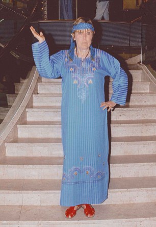 Local colour: Elinor in her Egyptian robes