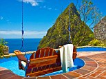 Private spot: Each suite at the Ladera resort in St Lucia features a private plunge pool