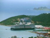 Holland America Eurodam at the dock in St. Thomas