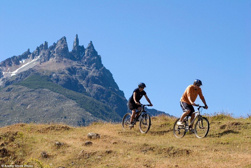For an adrenaline-fuelled excursion honeymooners can take on the challenge of conquering the 2,010m summit of Tres Monjas (pictured), before abseiling back down