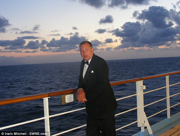 The newlyweds, who are now suing Tui UK Ltd, told their lawyers that food on the ship was served under-cooked and lukewarm. Above, Philip Stephens on the cruise