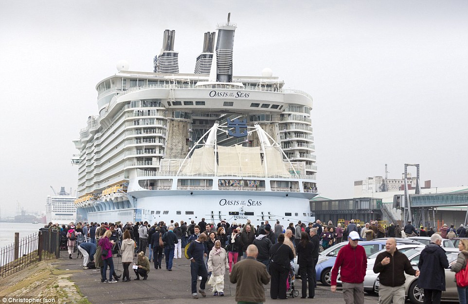 Celebration: Onlookers this morning were offered free tea and bacon sandwiches as they watched the spectacle