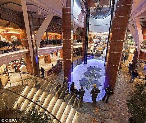 Record-breaking: The ship took over three years to build and the largest pool on the seas
