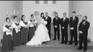 Chelsea Hannon and her husband at their wedding.