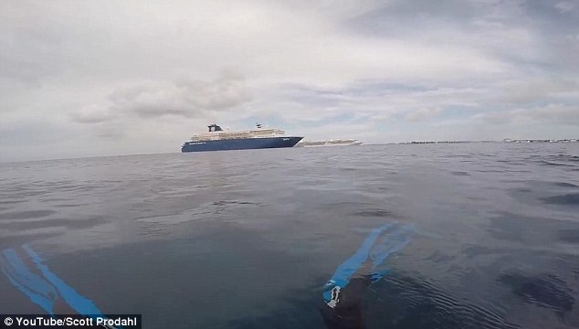 Cayman Islands environment bosses said the cruise ship was anchored in the designated zone