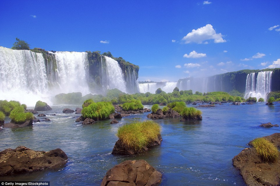 The staggering Iguaçu Falls (pictured) is one of nature's most impressive natural phenomena