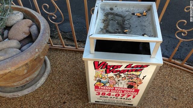 Even the ashtrays are themed at Viva Las Vegas.